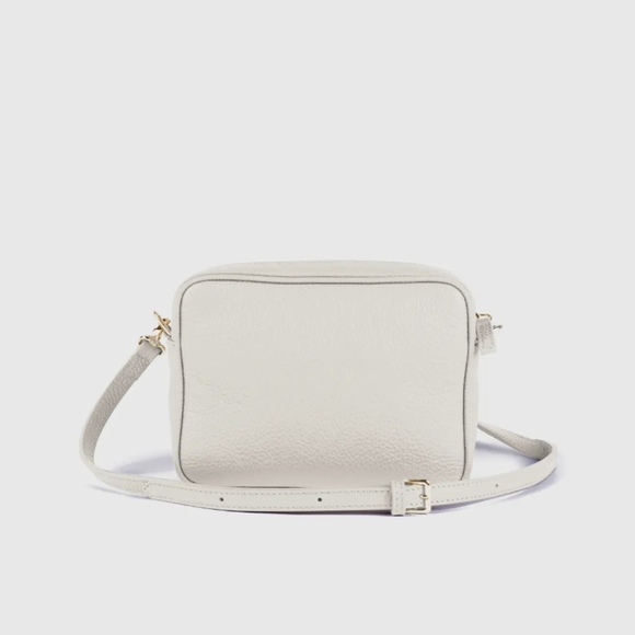 Quince Italian Leather Crossbody Bag Stone NEW - Picture 12 of 15